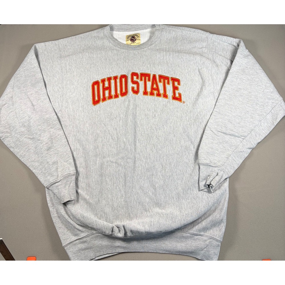 Ohio State Buckeyes Steve & Barrys Sweatshirt Heather Gray Embroidered XL